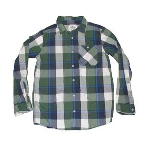 Urban Pipeline Green Plaid Long Sleeve Button Down Shirt Youth Size XL 18/20